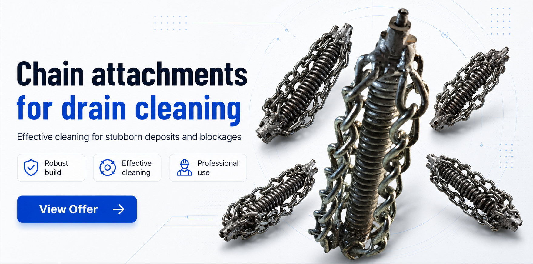 Chain attachments drain celaning DxTron